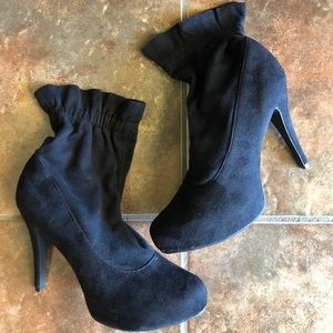 Chinese Laundry Booties Vegan Suede High Heels 10